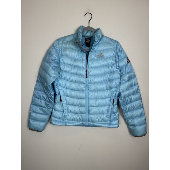 The North Face Down Jacket 800 Fill Summit Series Light Blue Women's Sz S Coat - Picture 1 of 11
